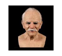 (6)Latex Old Man Mask Male Disguise Cosplay Costume Halloween Realistic Party Props Tw
