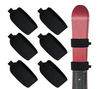 6 lazos ajustables para esquiar, correas de sujeción para envolver esquí, cinta de almacenamiento con almohadilla protectora para llevar equipo, invierno y Navidad