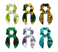 6 lazos elásticos largos para el pelo con lazo para niños, mujeres, niñas, leones y plantas