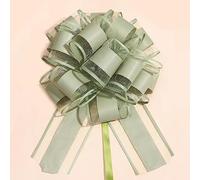 6 lazos grandes para tirar, lazo de regalo verde frijol, 6 pulgadas, Navidad, fiesta, cumpleaños, boda, lazos para envolver cajas o decoraciones de flores, decoraciones de regalo del día de San