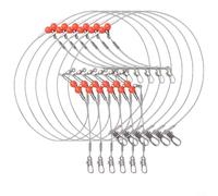 6 líderes de pesca con aparejos de nailon giratorios a presión para anzuelos y cebo, diseñados para técnicas de pesca eficaces (2 cabezas blancas)