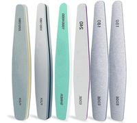 6 Lima de uñas profesional,limas de doble cara lavables,1000/4000, 100/180, 220/280,150, 180,240