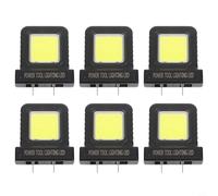 6 linternas LED de 14 W con contactos montados en la parte superior para baterías de 21 V y enchufe ajustable de 20,5 mm a 40,5 mm para iluminación de tareas al aire libre (6 piezas)