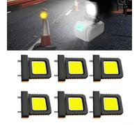 6 linternas LED de trabajo de 14 W compatibles con 20 V para paquetes de baterías de 21 V, enchufe ajustable, diseño portátil para camping y uso profesional (4 piezas)