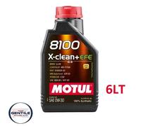 6 Litros Aceite Motor Coche 8100 X-Clean + Efe 0W-30 MOTUL 100% Sintético Acea