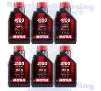 6 Litros Aceite Motor MOTUL 4100 Syn Nergy 15W40 Acea A3 B4 Abejas Sp Manillar