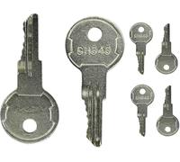 6 llaves CH545 compatibles con camiones, remolques, autocaravanas, cajas de herramientas, armarios de seguridad, con mango de pala, lokes