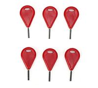 6 llaves de aleta para tabla de surf, 3,5 x 2,8 x 1,2 pulgadas, llave hexagonal compacta y ligera, accesorios tablas, equipo surf reparaciones emergencia y mantenimiento viajes (Roja)