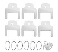 6 Llaves para Dispensador de Toallas de Papel 770301, Dispensador de Papel Higiénico de Acero Inoxidable con 6 Llaveros Llave para Porta Toallas de Papel Compatible con Kimberly Clark