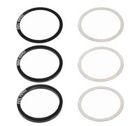 6 lotes Instale fácilmente arandelas de bielas Espaciadores de auriculares para bicicletas Ajuste espaciador para mejorar las experiencias de ciclismo Instale fácilmente espaciador de bicicleta