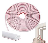 6 M Goma Burlete Para Marcos de Puertas Insonorizados, 10mm(W) x 6mm(D) D-Tipo Goma Burlete Puerta, Burletes para Puertas, Burletes para Ventanas, para Sellado, Prevenir Viento y Aislamiento Térmico