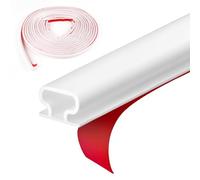 6 m Junta puerta ventana aislante fría y acústica, 10 mm junta ventana TPE entrada goma autoadhesiva, D-perfil aislamiento puerta junta de puerta de entrada para puerta nevera tarros de garaje blanco
