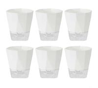 6 macetas de riego automático para jardín interior, macetas de doble capa con depósito desmontable, drenaje eficiente, plástico reciclable, diseño moderno para el hogar (extragrande)