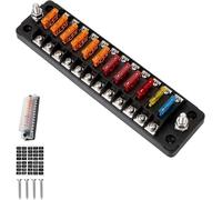 6 maneras 12 de fusibles de hoja con doble 3 2 V 75A Portacaja para la llama Trike Carrine Auto Car Module(12 Ways)