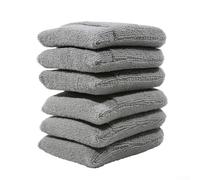 6 manoplas aplicadoras de espuma para cera de coche hechas de microfibra y esponja para pulido, aplicación de cera y limpieza eficaz de superficies de pintura de coche (gris)