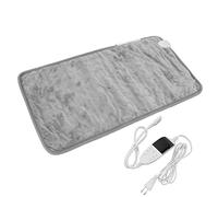 6 Manta de Calefacción Eléctrica Ajustable para Hombros Y Cuello, Cojín de Lana Calefactora, Almohadilla Térmica para Calentar las Rodillas en Invierno para la Oficina Y el Hogar(Gris)