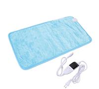 6 Manta de Calefacción Eléctrica Ajustable para Hombros Y Cuello, Cojín de Lana Calefactora, Almohadilla Térmica para Calentar las Rodillas en Invierno para la Oficina Y el Hogar(Azul)