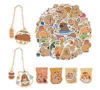 6 Marcadores De Capibara, 50 Pegatinas De Capibara, Linda Decoración De Animales De Dibujos Animados, Marcadores De Lectura, Marcadores Magnéticos Creativos, Suministros De Papelería