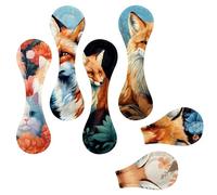 6 marcadores magnéticos Spring Fox R para mujeres y hombres, marcadores magnéticos plegados para amantes de los libros, estudiantes, profesores, lectura, 3.9 x 1.2 pulgadas