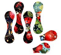 6 marcapáginas de Lady Beetle E para mujeres y hombres, marcapáginas magnéticos, plegados, para amantes de los libros, estudiantes, profesores, lectura, 3.9 x 1.2 pulgadas