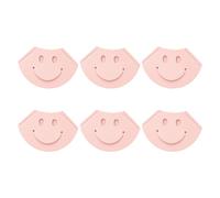 6 marcapáginas de piel sintética con cara sonriente para libros, protectores de página para estudiantes, adultos, clips de esquina para libros de texto