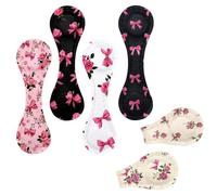 6 marcapáginas florales con lazos rosas para mujeres y hombres, marcapáginas magnéticos plegados, marcador de libro para amantes de los libros, estudiantes, profesores, lectura, 3.9 x 1.2 pulgadas