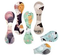 6 marcapáginas magnéticos con diseño floral de cabra verde para mujeres y hombres, marcador de página plegado, para amantes de los libros, estudiantes, profesores, lectura, 3.9 x 1.2 pulgadas