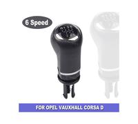 (6 marchas) Pomo de cambio de marchas 5/6, collarín de pata de cubierta de maletero negro, Opel Corsa D 2006-2015