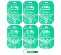6 máscaras íntimas Chilly - refrescante máscara íntima - ideal para refrescar la piel - Cada paquete contiene una máscara + llavero Beni Culinari gratis