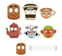6 Máscaras Italianas Brainrot, Máscara de Animales Brainrot, Tung Tung Tung Sahur, Capuchino Assassino, MáScara de Animal Brainrot para Cosplay Anime, Accesorios para Halloween y Fiestas de Disfraces