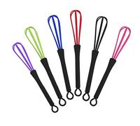 6 mini batidores coloridos para mezclar tinte para el cabello, 7 x 1.2 pulgadas, globo de peluquería, peluquería, tinte en crema, batidor de cocina, herramienta mezcladora para mezclar, batir, batir y