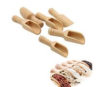 6 Mini Cuchara de Madera, Sal de Baño Cuchara, Madera Pequeño Cucharón Sal Azúcar Cucharilla de Café Para Cucharas, Utensilios de Cocina, Leche en Polvo, Café, Especias, Té, Dulces, Madera, Harina