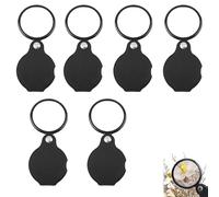 6 Mini Lupa de 10 Aumentos, Lupa de Bolsillo 6 Piezas, Mini Plegable, 10x Aumento, Lectura con Funda Protectora Giratoria, Ideal para Tarjetas, Etiquetas y Carteles