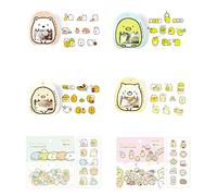 6 mini pegatinas de papel, pegatinas para álbum de recortes, pegatinas divertidas y lindas de animales, álbumes de recortes, para diario, decoración, cuaderno, 4 bolsas (50 unidades/bolsa), 2 bolsas