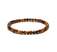 6 mm Natural Stone Beads Bracelet Charms Simple Small Beaded Braslet For Men Women Yoga Jewelry-Reddish brown