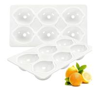 6 moldes de silicona con forma de limón, limón 3D para tartas, brownies, mousse, gelatina, pudín, magdalenas, cupcakes, cubitos de hielo y jabón, molde antiadherente para postres y decoración de