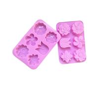 6 moldes de silicona para hornear con diseño de flores de cavidad de fácil liberación para hacer jabones antiadherentes para hacer dulces caseros y galletas de chocolate