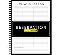 6 Months Reservation Log Book: Reservations Planner | Year-Round Dinner Table Organizer | Daily Hospitality | Appointment Tracking Log for Hotels and ... | 8.5" x 11 " 185 pages for Half Year