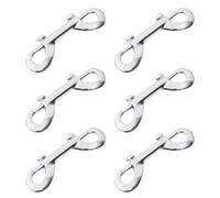 6 mosquetones dobles, ganchos de acero inoxidable, ganchos giratorios de doble mosquetón, fuertes ganchos de doble mosquetón, muy adecuados para actividades de escalada y extinción de incendios