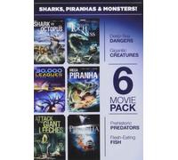6-Movie Pack: Sharks Piranhas & Monsters [Reino Unido] [DVD]