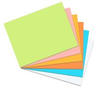 6 notas adhesivas extragrandes, 203 x 152 mm, XXL, autoadhesivas, 6 colores pastel armoniosos, notas adhesivas grandes para pizarra, lista de comprobación, talleres, tarjetas de moderación, 50 hojas