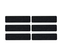 6 - Pack Adhesive Stair Mats | Reusable Non - Slip Stair Treads for Wood/Tile/Concrete | Easy Install, Detach & Reuse | 17.7x7.9 Inch Stair Mat for Indoor/Outdoor Steps (Black)