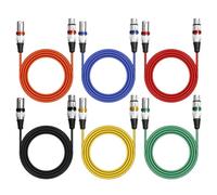 6 Pack Cable XLR, Cable De Micrófono XLR, 3 Pines Macho A Hembra Cable De Cable De Micrófono Para Micrófono, Mezclador, Altavoz (2M)