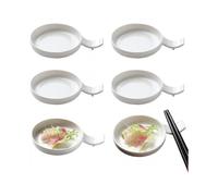 6 Pack Ceramic Sauce Dish Dipping Bowls for BBQ Soy Sauce Ketchup Sushi Salad Wasabi Oil, Japanese Fine Porcelain Chopsticks Spoon Fork Rest Knife Hol
