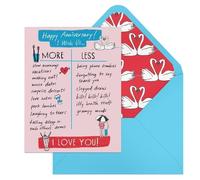 6-Pack Em & Friends Julia Rothman Anniversary More/Less Greeting Cards