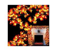 6 Pack Maple Leaves Garland String Light Fall Decor,Total 60Ft/120LED Thanksgiving Halloween Decorations