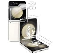 [6 Pack] Protector de Pantalla para Samsung Galaxy Z Flip 5 5G - Película Protectora Interior y Exterior + Protector de Lente de Cámara, Sin Burbujas