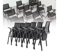 6 Pack Silla Plegable con Brazo para Tablet, Sillas de Malla para Escritorio Guest Nesting Silla para Sala de Conferencias Sillas Plegables Ergonómicas para Escuela Aula Formación Conferencia