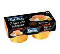 ( 6 PACKS DE 4X100G.)KAIKU Flan de queso gourmet, sin gluten REFRIGERADO