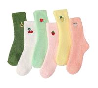 6 Pairs Fluffy Socks Womens, Bed Socks for Women, Winter Warm Sock Cozy Fuzzy Sock for Women Ladies Home Office School Sleeping UK 4-7